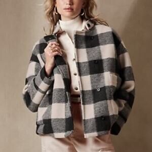 Banana Republic Factory Buffalo Plaid Button Front Jacket NWT